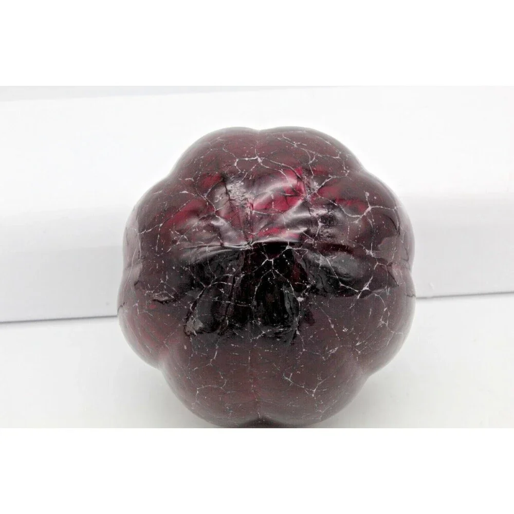 Amethyst Mercury Ribbed Crackle Glass Kugel Antique Christmas Tree Ornament